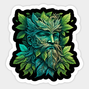 Jack Of The Wood Traditional Pagan Celtic Greenman Sticker